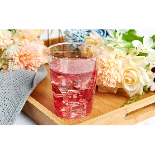 100 Piezas Vasos Transparentes Elegantes 10 Oz (295ml) Transparente