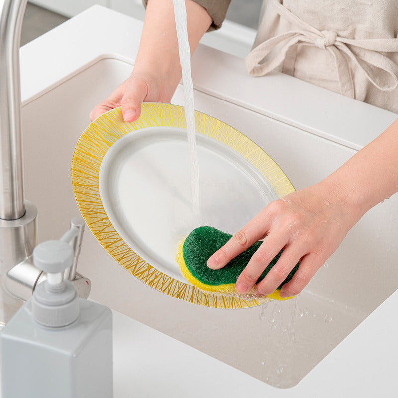 Platos Para Fiesta Reutilizables 50 Pzas De 26 Cm Alviria Dorado Venecia