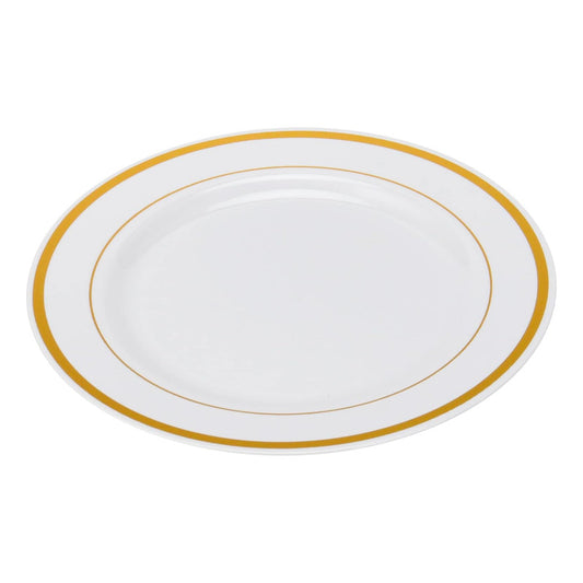 Platos Glitter Dorado 24cm · Set 50 piezas