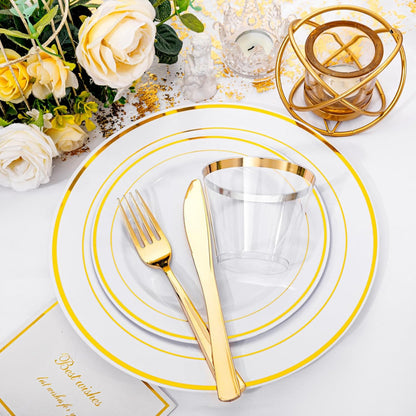 Juego De Vajilla Desechable Elegante Para 25 Personas. 175pz