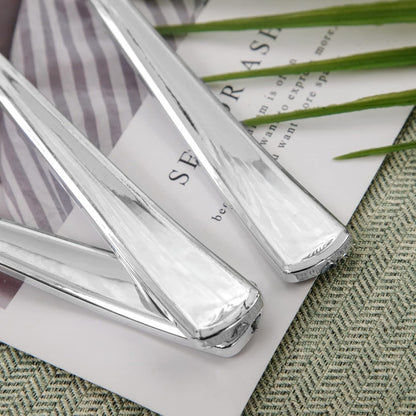 Alviria Set Cubiertos De Plástico Reutilizables 150 Piezas Plata