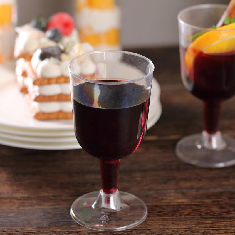 Juego Copas De Vino 50 Piezas Transparentes 5 Oz (148ml) Transparente