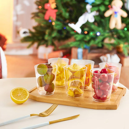 100 Piezas Vasos Transparentes Elegantes 10 Oz (295ml) Transparente