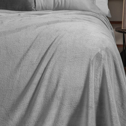 Alviria Cobertor Ligero Suave Y Calientito Tamaño King/queen Liso Gris