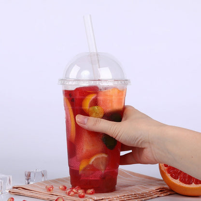 Alviria 50 Vasos Desechables Plástico 24 Oz Con Tapa Domo Transparente