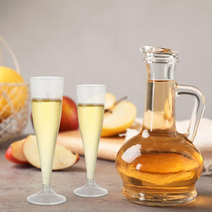 Juego 50 Pzs Copas De Champagne De Plástico 4.5 Oz (133ml) Transparente