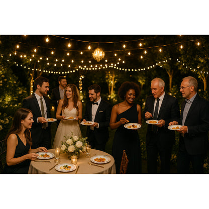 Plato Desechable Elegante De Plástico 50 Pzas Orilla Encaje Oro Orilla Dorada