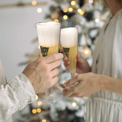 Juego 50 Pzs Copas De Champagne De Plástico 4.5 Oz (133ml) Transparente