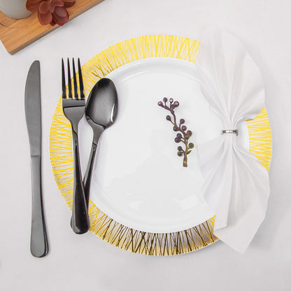 Platos Para Fiesta Reutilizables 50 Pzas De 26 Cm Alviria Dorado Venecia