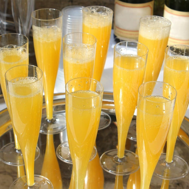 Juego 50 Pzs Copas De Champagne De Plástico 4.5 Oz (133ml) Transparente