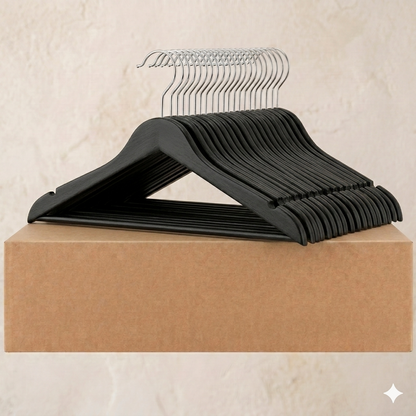 Ganchos de Madera Negro · Set 20 piezas
