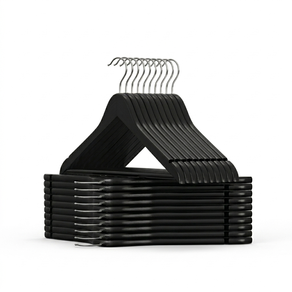 Ganchos de Madera Negro · Set 20 piezas