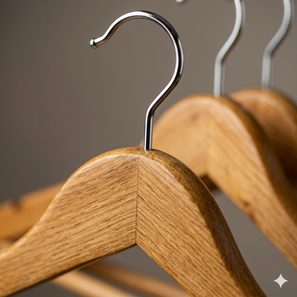 Ganchos de Madera Natural · Set 20 piezas