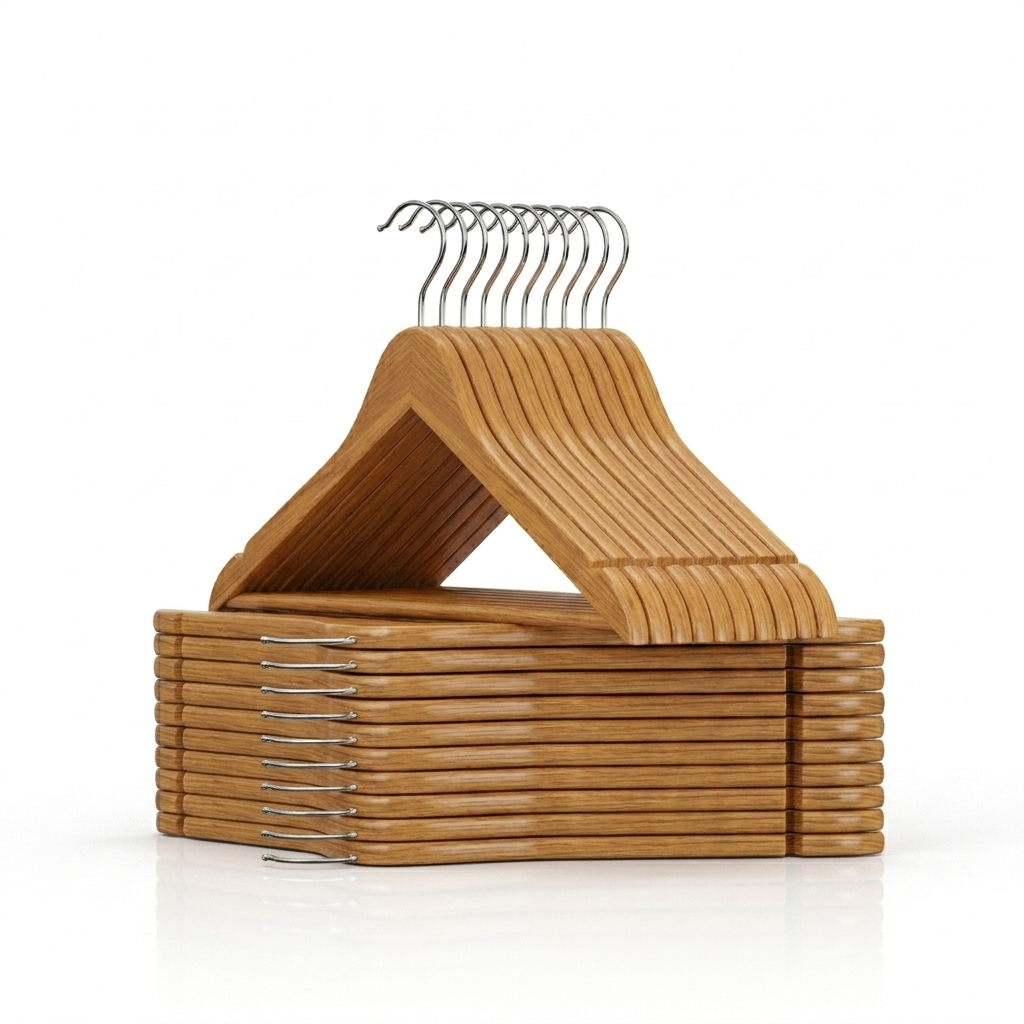 Ganchos de Madera Natural · Set 20 piezas