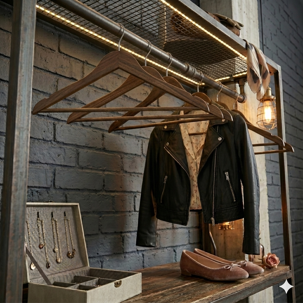 Ganchos de Madera Nogal · Set 20 piezas