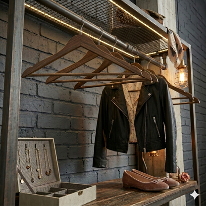 Ganchos de Madera Nogal · Set 20 piezas