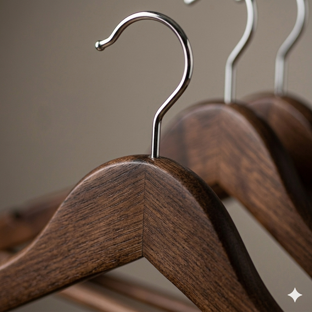 Ganchos de Madera Nogal · Set 20 piezas