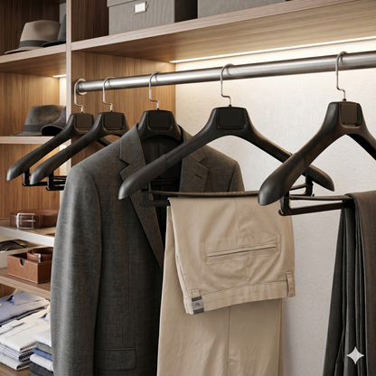Ganchos de Plástico para Traje · Set 10 piezas