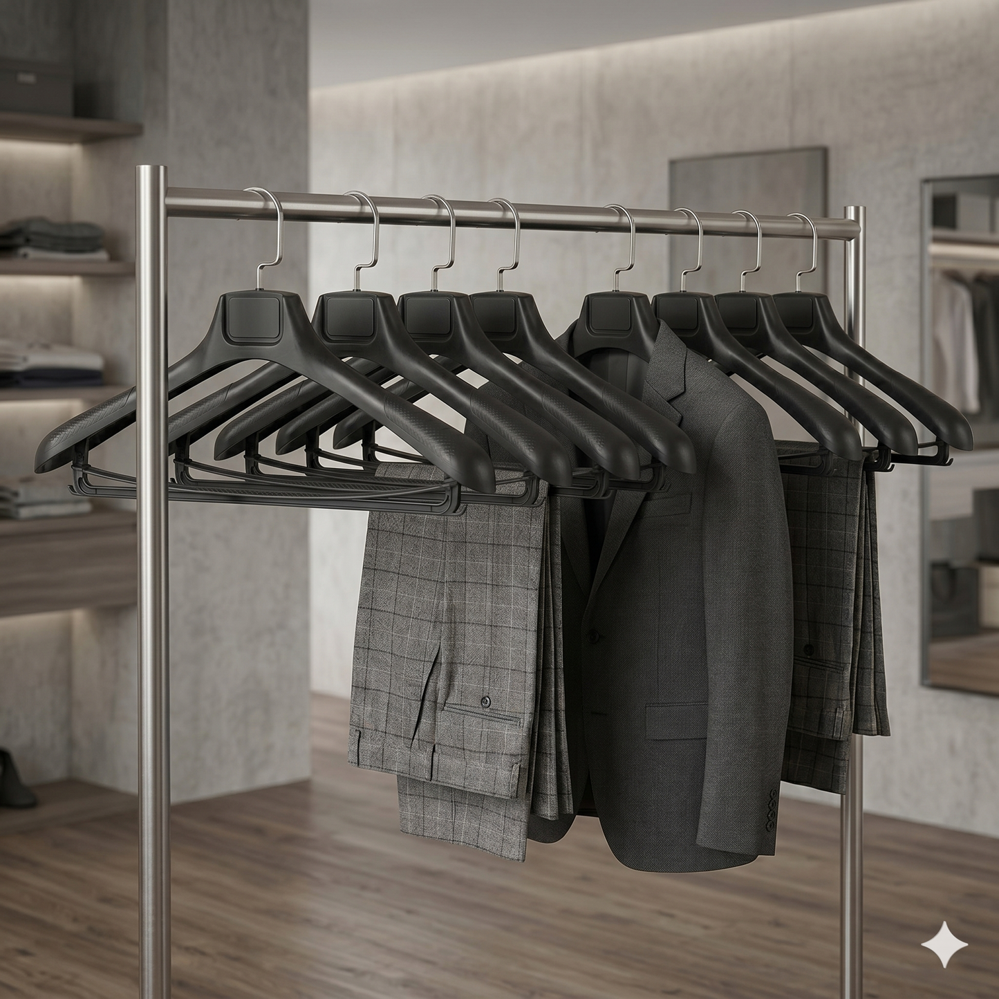 Ganchos de Plástico para Traje · Set 10 piezas