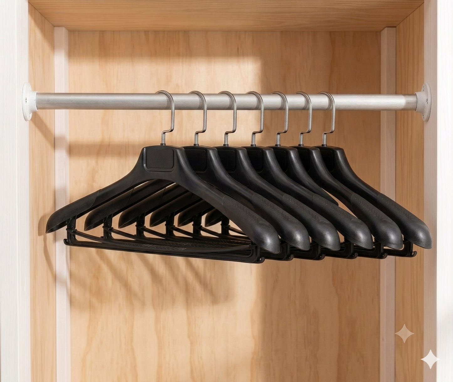 Ganchos de Plástico para Traje · Set 10 piezas