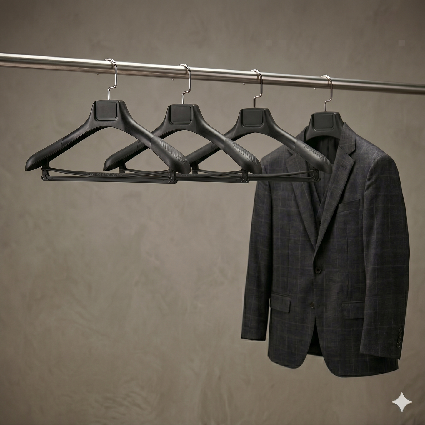 Ganchos de Plástico para Traje · Set 10 piezas